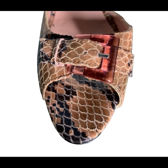 Aldo pink snake open toe stiletto shoes Size 8 - Picture 13 of 14